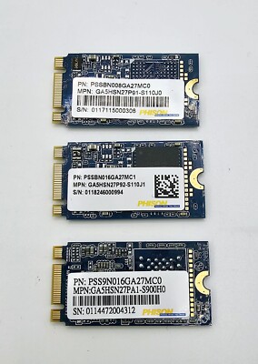 PHISON PSS9N016GA27MC1 x2 16GB M.2 SSD GA5HSN27PA1-S900IA HP 759642-002 + 1 8GB