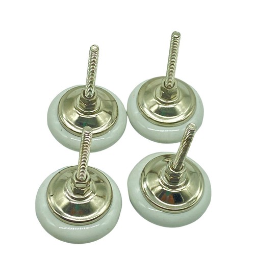 4 blau und weiß böhmischer Stil Keramik Schubladengriffe 1,5" rund 1,5" Schraubenschrauben - Bild 3 von 3