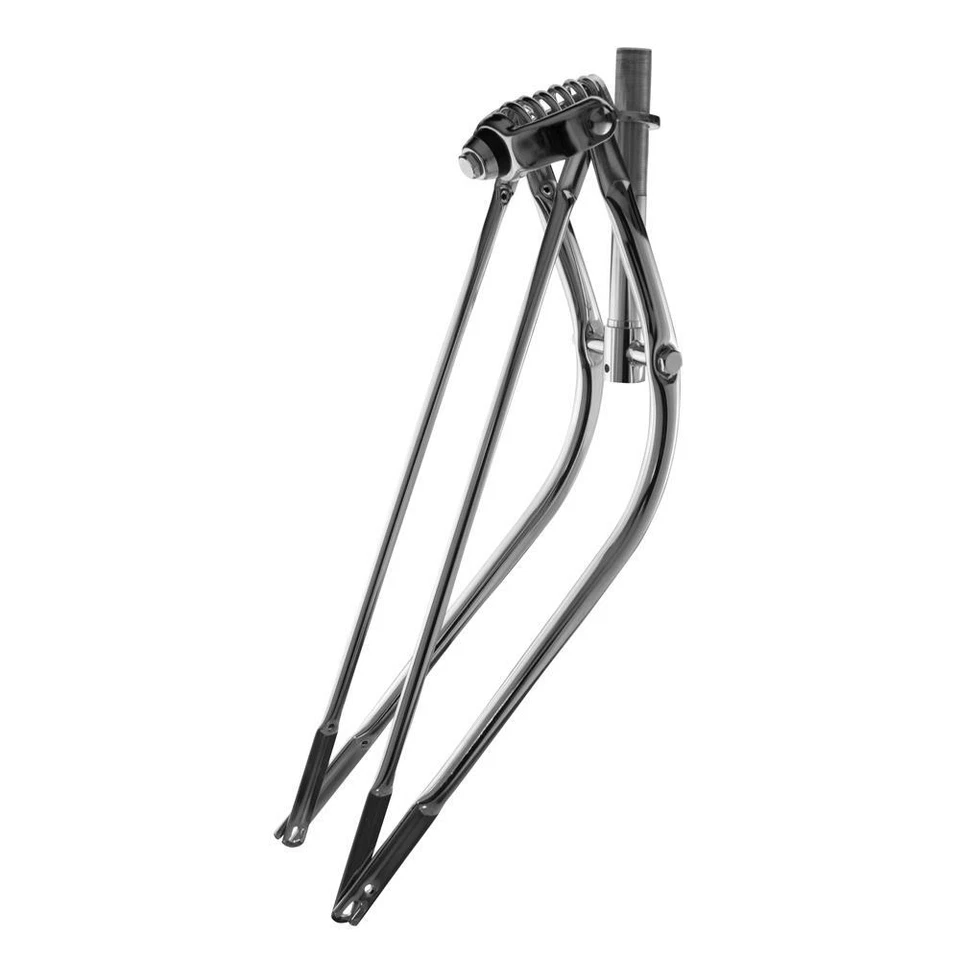 26" Bent Spring Fork 1" CHROME OG Lowrider Classic Cruiser Bike Bicycle Part - Image 2 of 2
