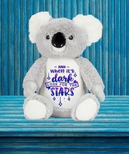 Personalised Printed Koala Cuddly Teddy Bear - Printed On Tummy