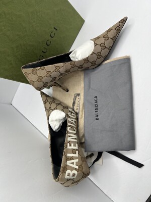 Gucci x Balenciaga The Hacker Project Women's Knife Pumps GG