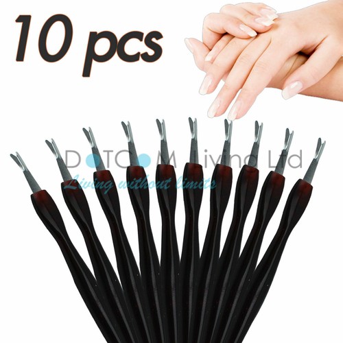 10 PCS Cuticle Pusher Trimmer Cutter Remover Pedicure Manicure Nail Art Tool Kit - Picture 2 of 3