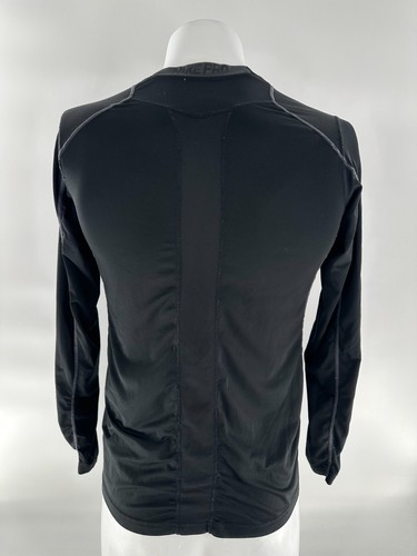 Nike Pro Long Sleeve Fitted Shirt Youth XL Black Polyester Spandex YGI L4-77 - Picture 5 of 13