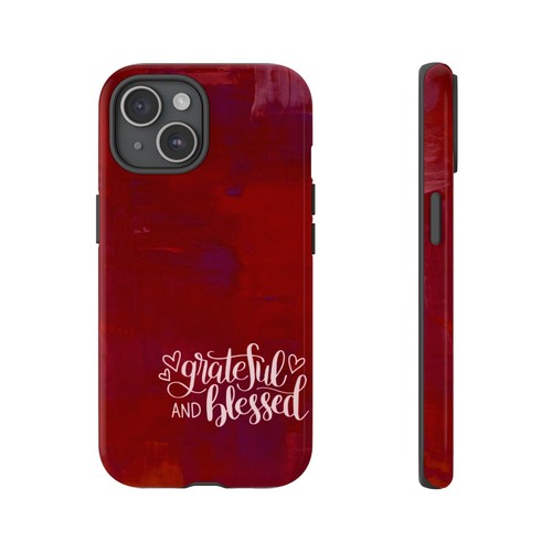 Red Tough Cases For iPhone, Galaxy, Pixel Grateful and Blessed - Picture 36 of 251