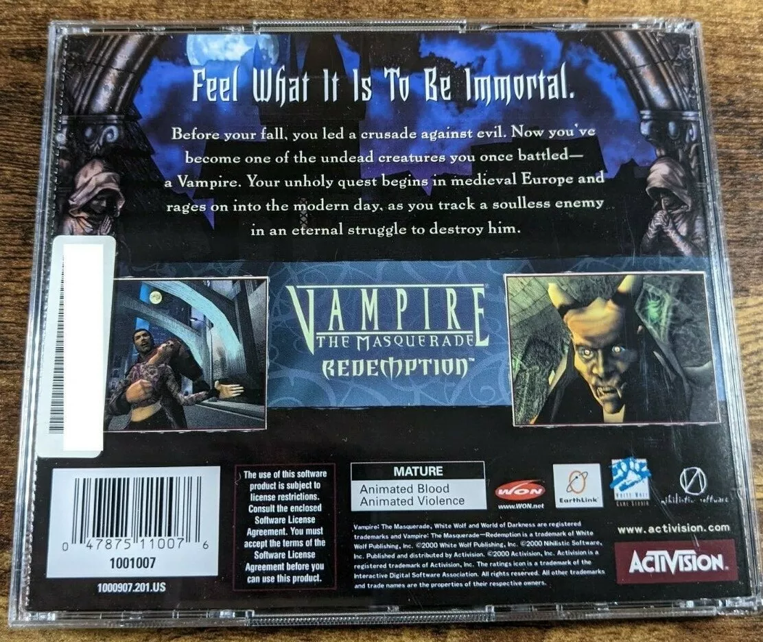 Vampire: The Masquerade - Redemption - PC - Role Playing Game - No Manual  5017783556032