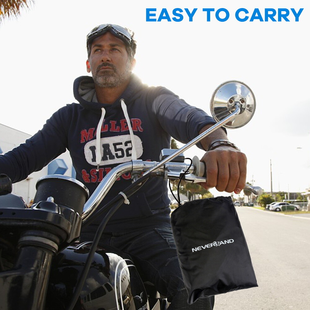 NEVERLAND XL Motorcycle Cover Waterproof Heavy Duty For Winter Outside Storage