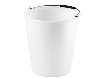 Stef Stefanplast 12 Liters White Polythene Bucket Without Edge