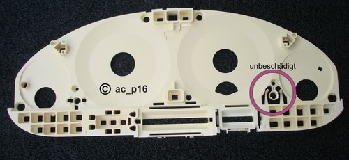 BMW E46 Tacho Kombiinstrument Grundplatte bei Defekt von Einstell-Knopf Uhrzeit