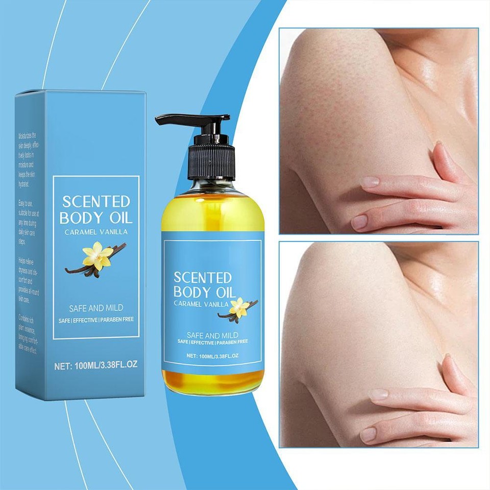 Caramel Vanilla Body Oil Long Time Fragrance Massage Oil, Bath Oil