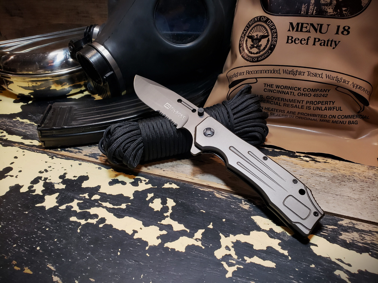 Titanium Pocket Knife Spring Assisted Knives Folding Partially Serrated