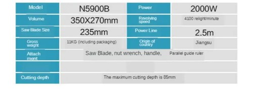 HS7600 Miter Saw N5900B High Power Cutter Flip Orbit Saw HS0600 Open Plate - Picture 6 of 9