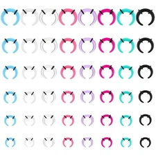 Acrylic Septum Stretching Kit 48Pcs 14G 12G 10G 8G 6G 4G Septum Pincher 8 Col...