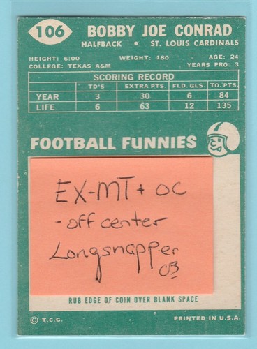 1960 Topps Football Singles - SELECT FROM A VARIETY OF CARDS - - Picture 110 of 151