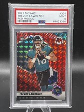 2021 Panini Mosaic Trevor Lawrence Red Mosaic Fanatics #301 PSA 9 JAX Jaguars