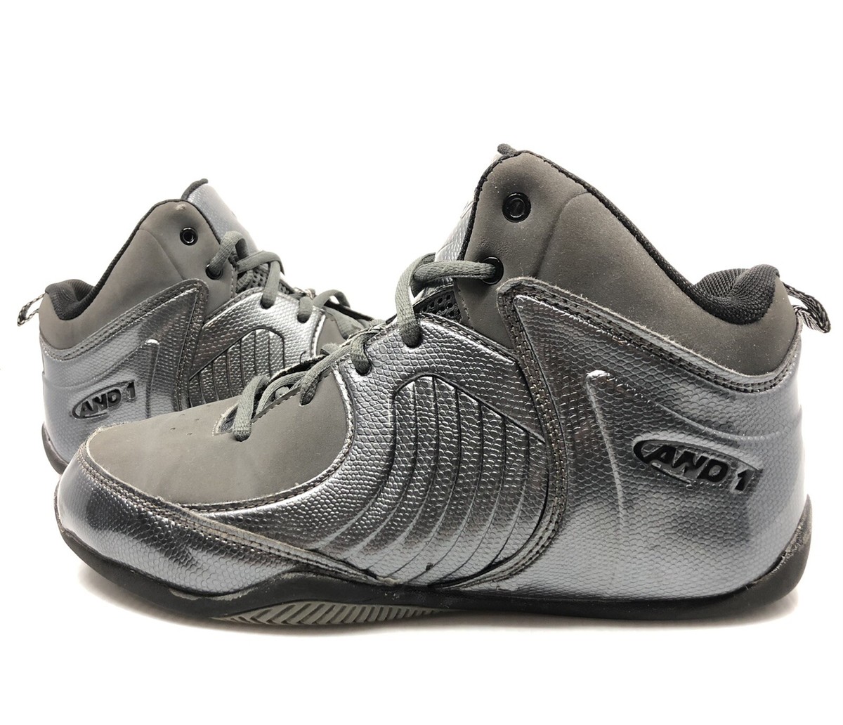 AND1 Tsunami Size 6 Athletic Silver Gray Basketball Shoes 