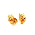 Sterling Silver Gold Vermeil Cubic Zirconia Stud Earrings 925 Pierced Posts — photo 6