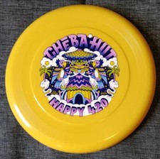 Yellow 4/20 Cheba Hut 9" Frisbee High Flying Disc 420 Marijuana Weed Promo Vtg