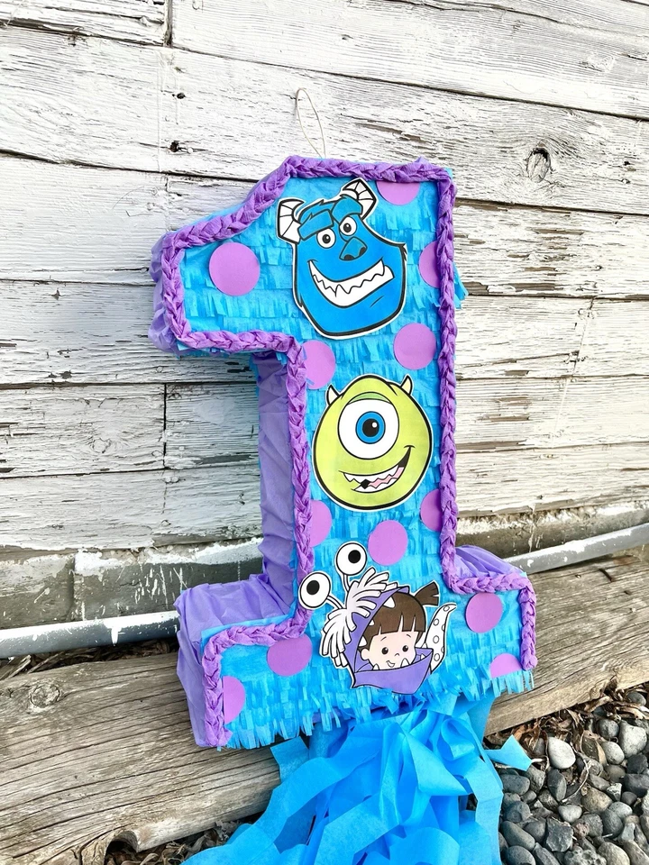 Monster Inc Número Uno Piñata Monstruos Fiesta Cumpleaños Foto 2 de 4