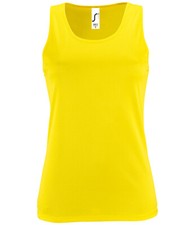Womens Ladies Sporty Polyester Performance Tank Top Vest Sleeveless T-Shirt
