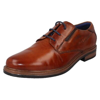 Herren Bugatti 313-a8z01-4000 Cognac Leder Formelle Schnürschuhe
