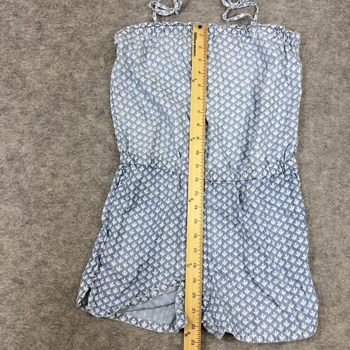 Vineyard Vines Romper Girls Large 14 Blue Gustavia Tropical Block Print Pull On - Picture 7 of 14