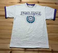 Vintage 90s Penn State University PSU Nittany Lions Ringer T-Shirt USA Youth XL