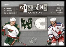 2009-10 SPX WINNING COMBOS MARIAN GABORIK/CHRIS DRURY NEW YORK RANGERS
