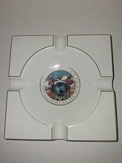 Posacenere per sigari vintage in ceramica Nat Sherman 4 dita