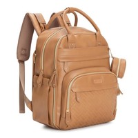 Leather Baby Changing Backpack - Multi-Function | Waterproof with Changing Mat