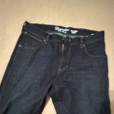 Wrangler Retro Relaxed Bootcut Denim Jeans Dark Blue Button 5-Pocket Design Men