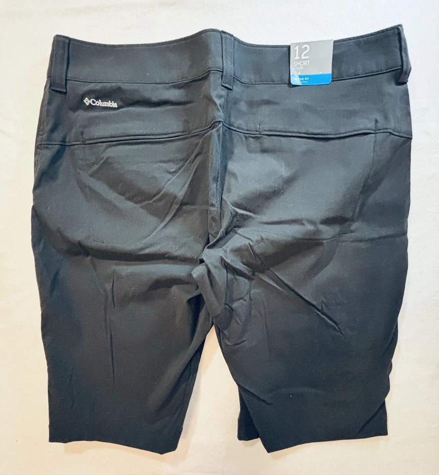 Pantalones Cortos Largos Columbia Saturday Trail Mujer 12 Ajuste Activo Negro 12" En Senderismo NUEVO Foto 2 de 4