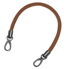 50cm Short Leather PU Braided Purse Replacement Handle - Brown, Black