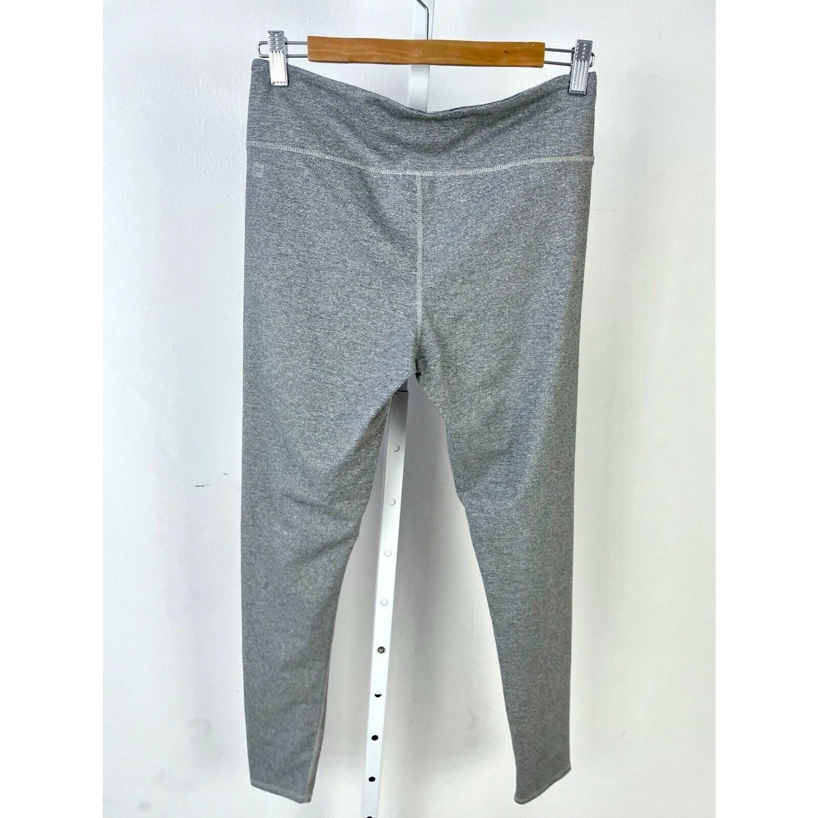 fabletics spacedye elastic waist high rise fitted ankle leggings
