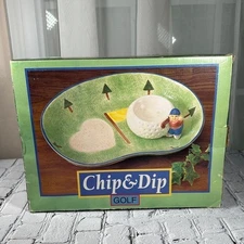 Golf Themed Chip and Dip Set Midwestern Home Products NEW VINTAGE