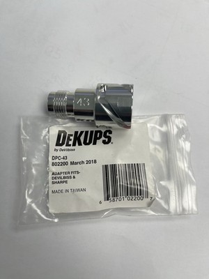 DeVilbiss DeKups DPC-34 802200 Paint ADAPTER FITS - FLG2 & FLG Spray Gun New Bix