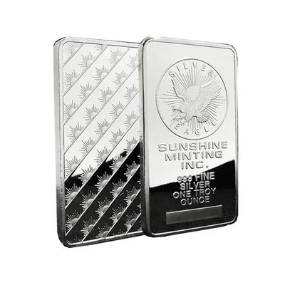 #ad #ad 1 oz Sunshine Minting Silver Bar – .999 Fine Sealed Bullion – Troy Ounce $36.99