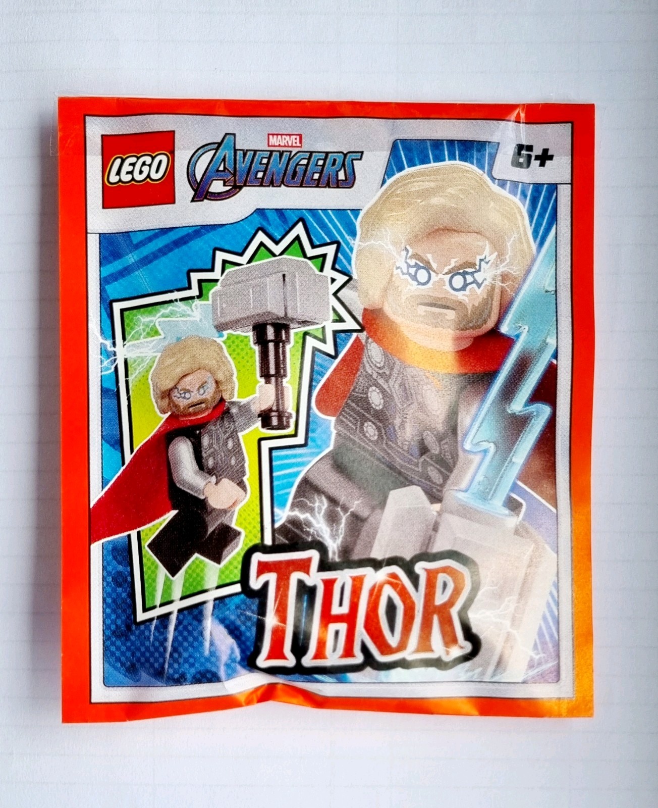 NEW LEGO MARVEL AVENGERS PROMOTIONAL BAG EXCULSIVE THOR MINIFIGURE SEALED