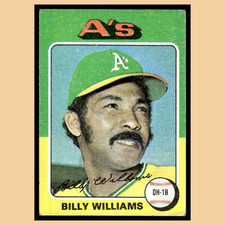 Billy Williams #545 1975 Topps Oakland Athletics Baseball Card MLB EX