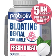 TWO PACK - Chewable Probiotics for Daily Bloating w/ 5 Billion CFU