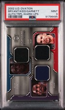 2002 Ovation Authentics Triple Warm-Ups Kobe Bryant Kevin Garnett Jason Kidd HOF