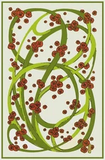 Talwin Morris's Art Nouveau Roses and Vines Design Counted Cross Stitch Pattern