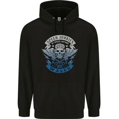 Wales Speed Junkies Biker Motorrad Kinder Kapuzenpullover AWDis