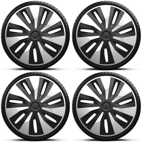 Radkappen Radzierblenden 15 Zoll Schwarz & Silber Premium Design Orion 4er Set - Bild 1 von 4