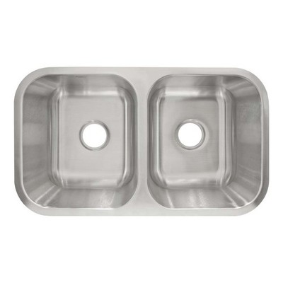 Undermount Stainless Steel Double Basin Kitchen Sink 31 1/2 '' x 18 1/8'' x 9''