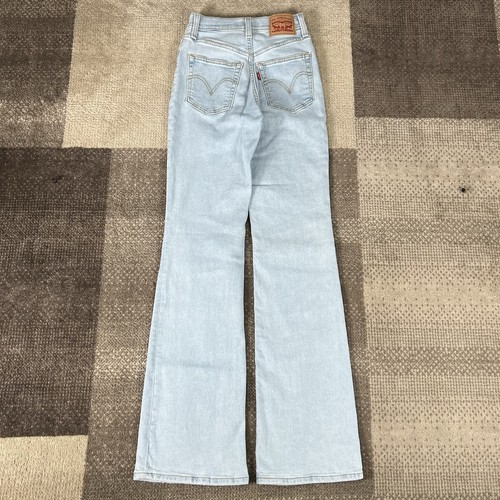 Jeans Levis donna 25 blu costina bootcut bottone mosca vita alta denim 22X31 - Foto 3 di 7