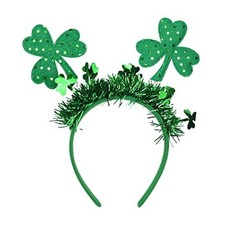St. Patrick's Day Headband Green Clover Headband Shamrock Hair Band for Women 1