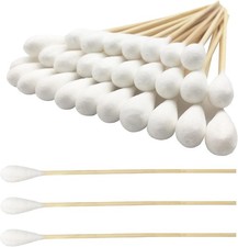 6 Inch Long Cotton Swabs Large Size 600pcs for Pets, Gun Cleaning or Makeup