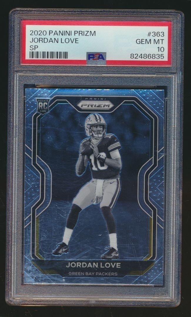 2020 PRIZM SP NEGATIVE ROOKIE DAMAGED SLAB PSA 10 JORDAN LOVE PACKERS