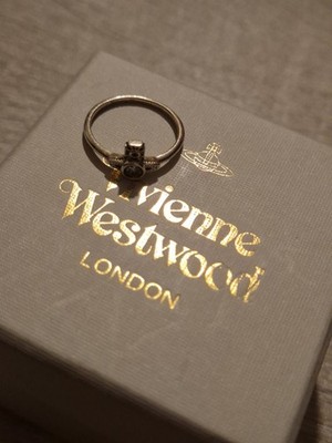Vivienne Westwood London Orb Gold Tone Sterling Silver 925 Ring