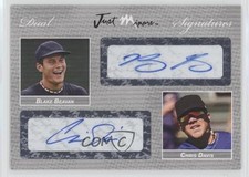 2007 Just Minors Dual Signatures Silver 23/25 Blake Beavan Chris Davis Auto q3g